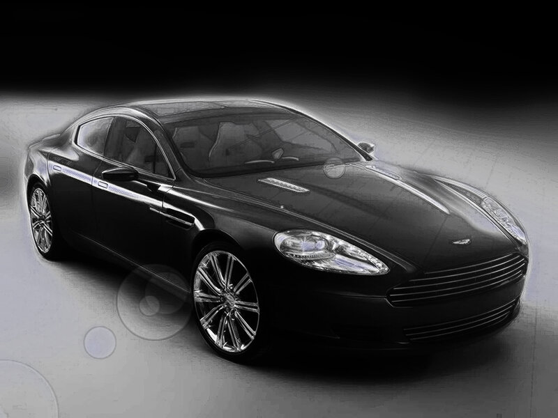 Black luxury sports car