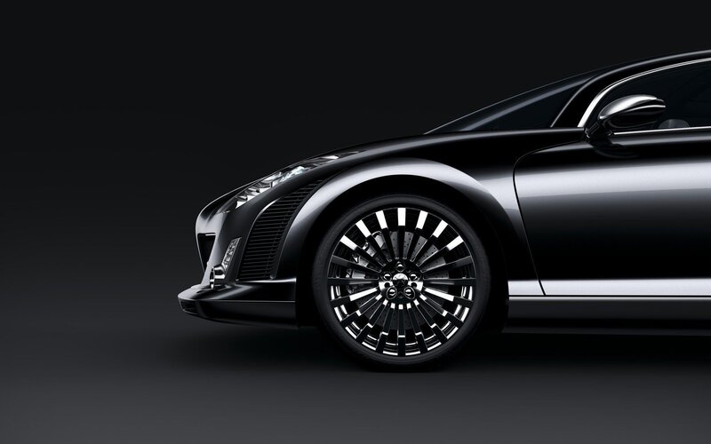 black luxury sports car
