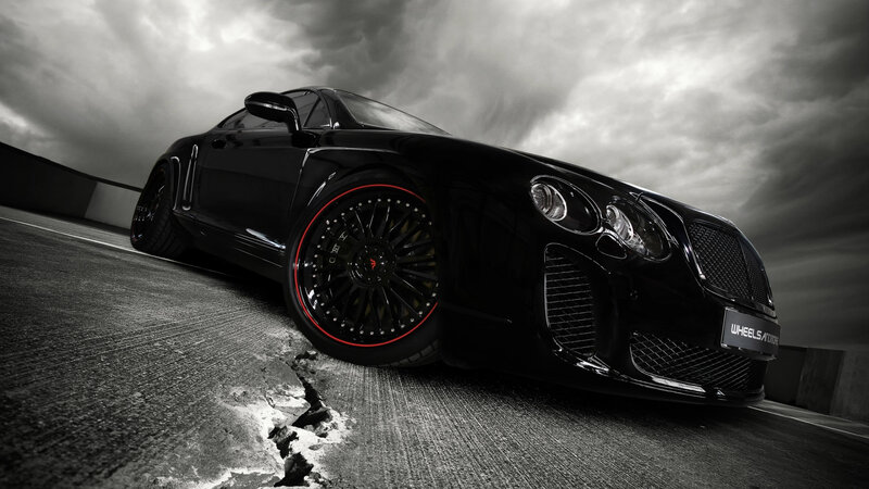 Black Luxury Sports Car — Dramatic