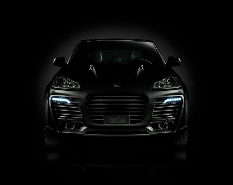black luxury suv front view