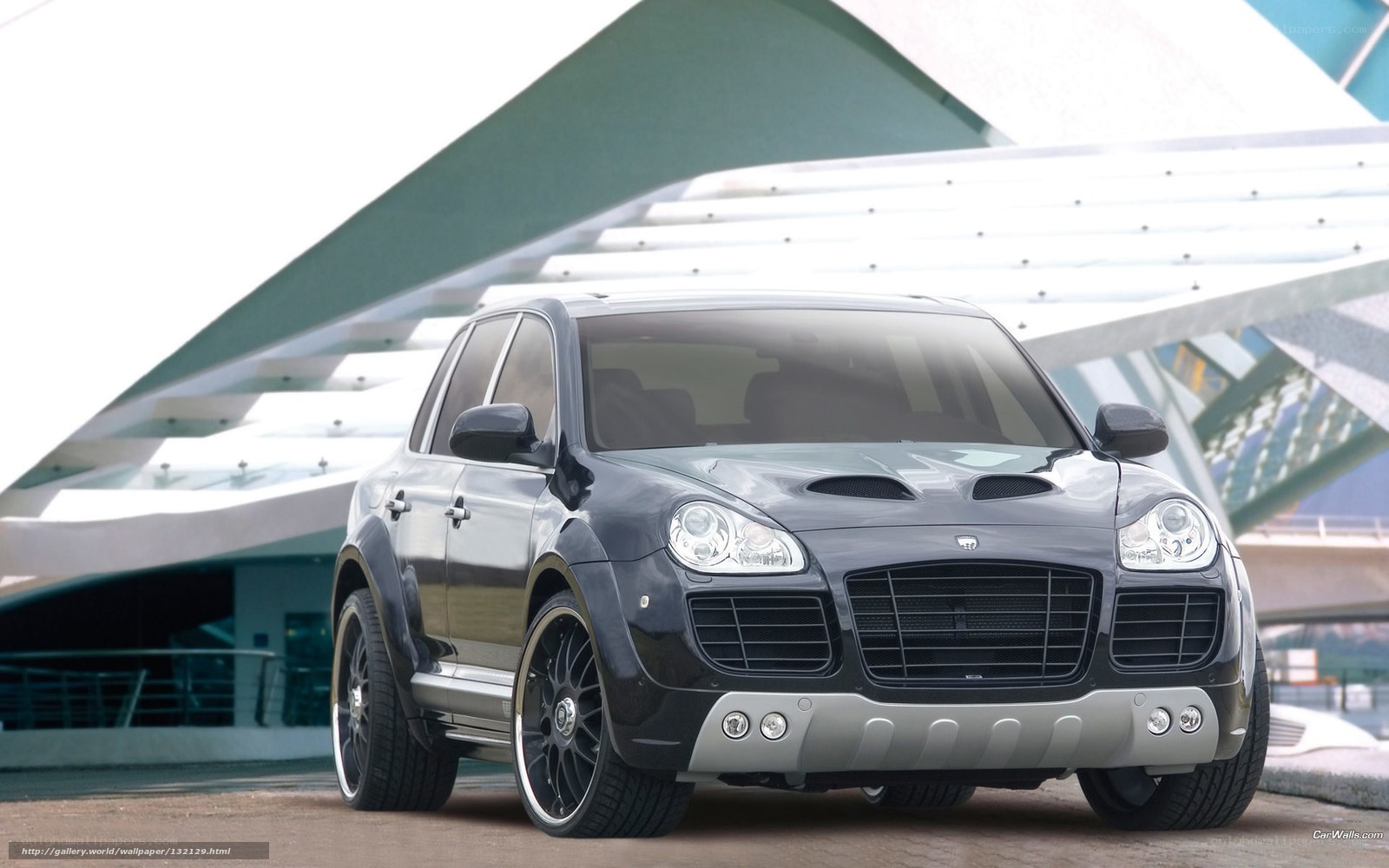 black luxury suv in modern setting