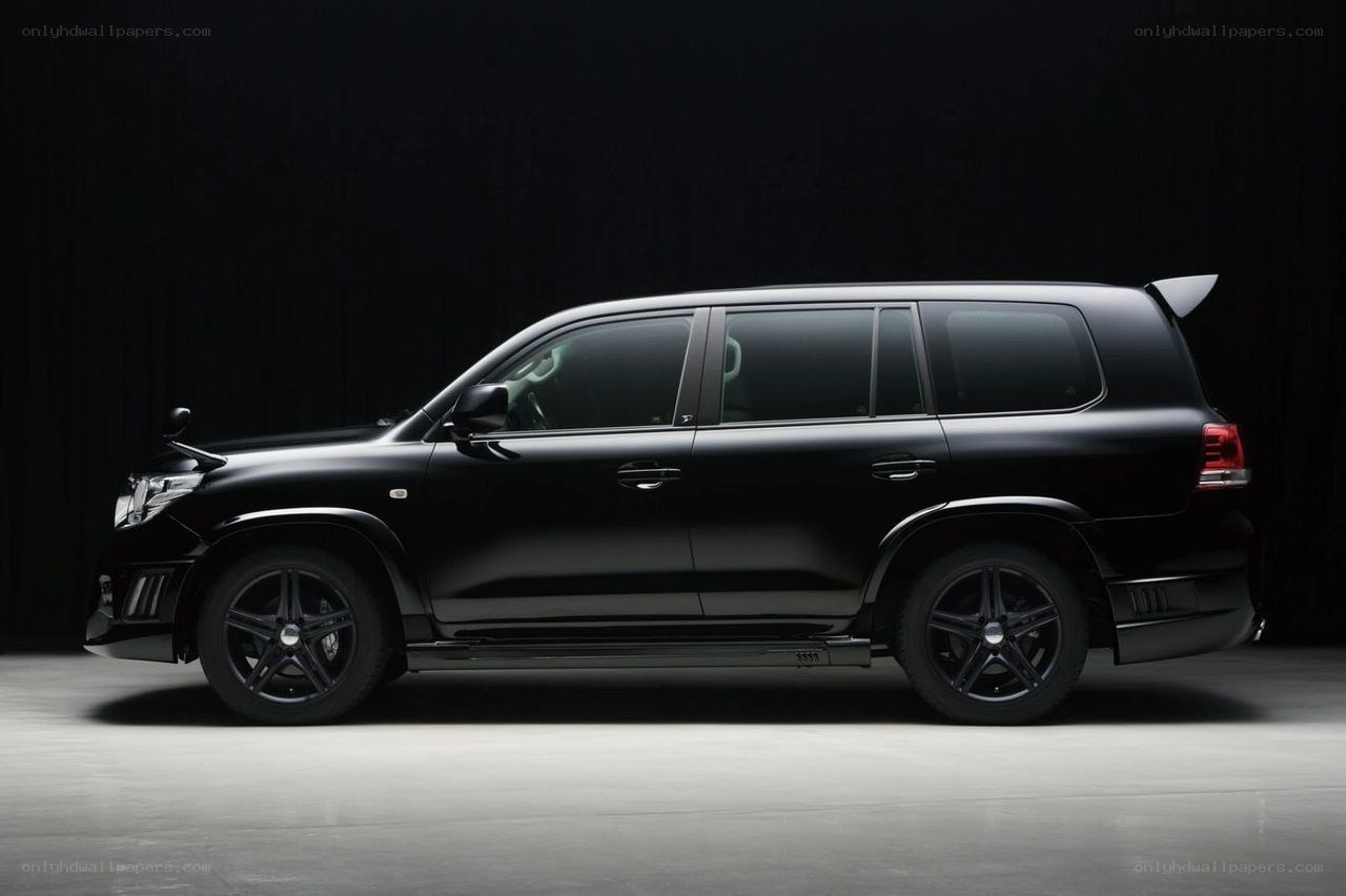 black luxury suv side profile