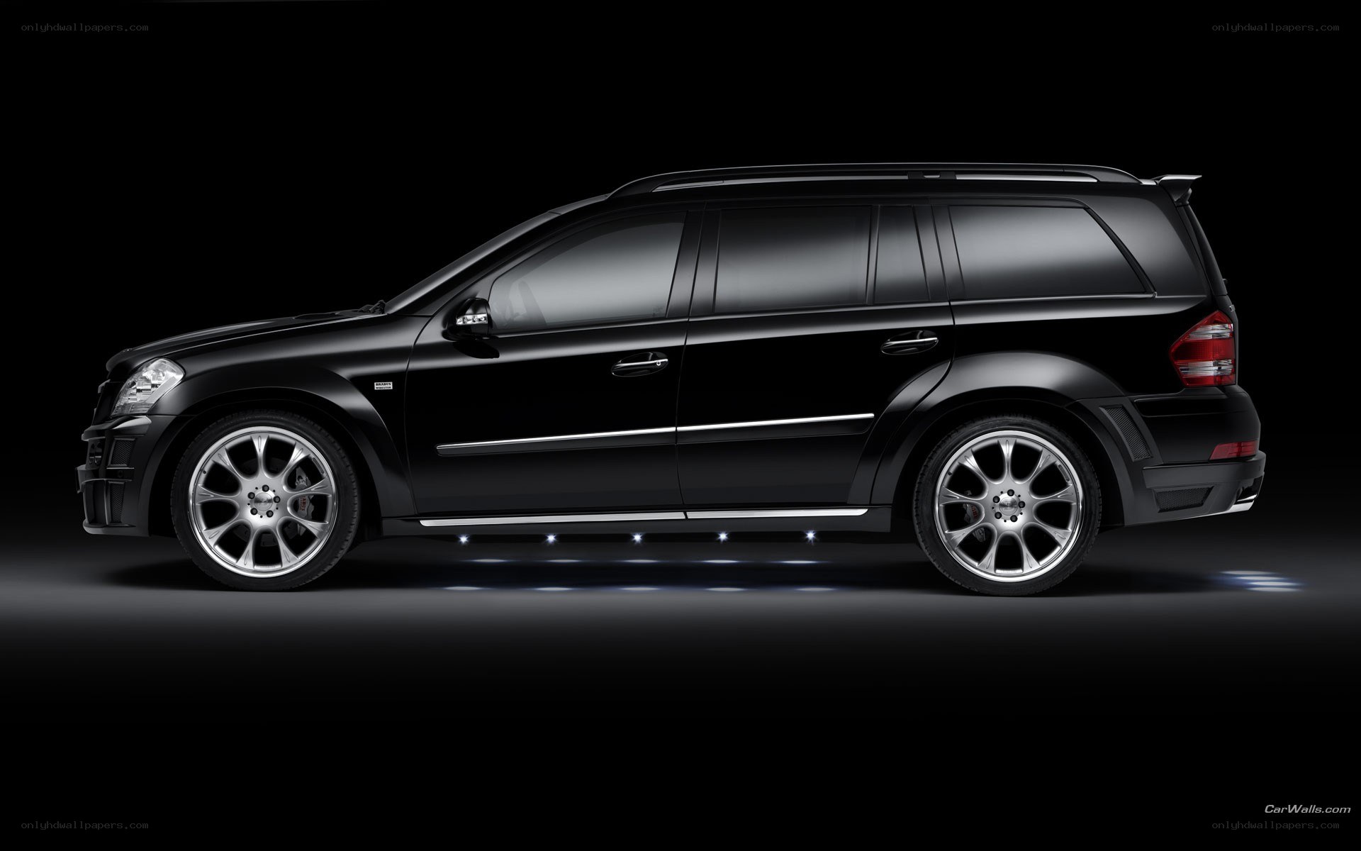 black luxury suv side view