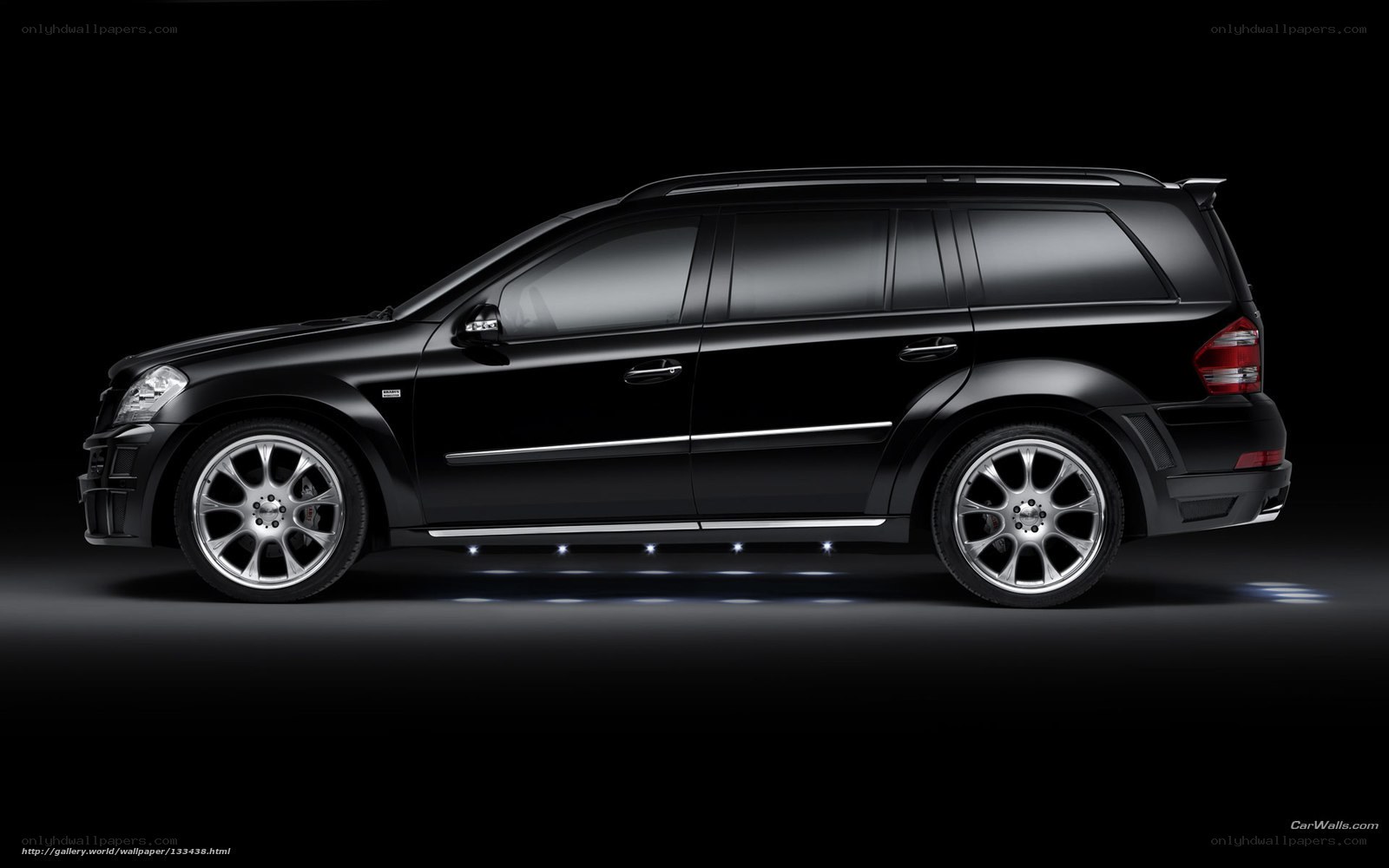 black luxury suv side view