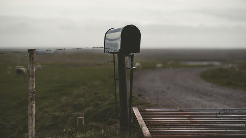 Black Mailbox on Post