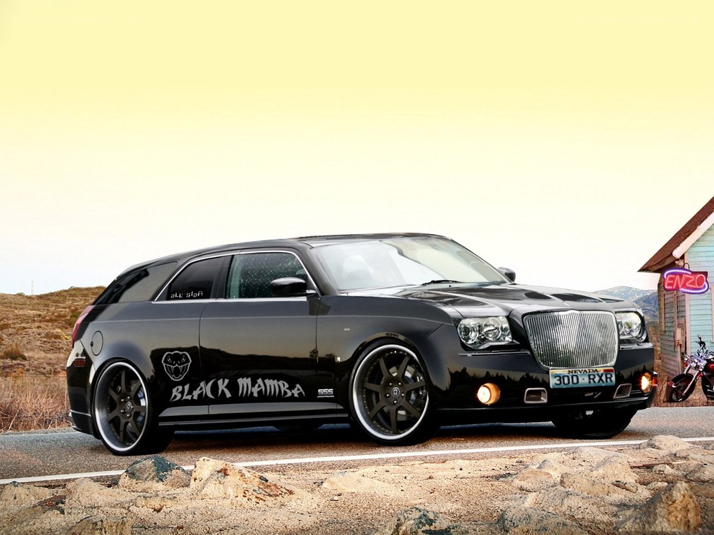 black mamba car on road