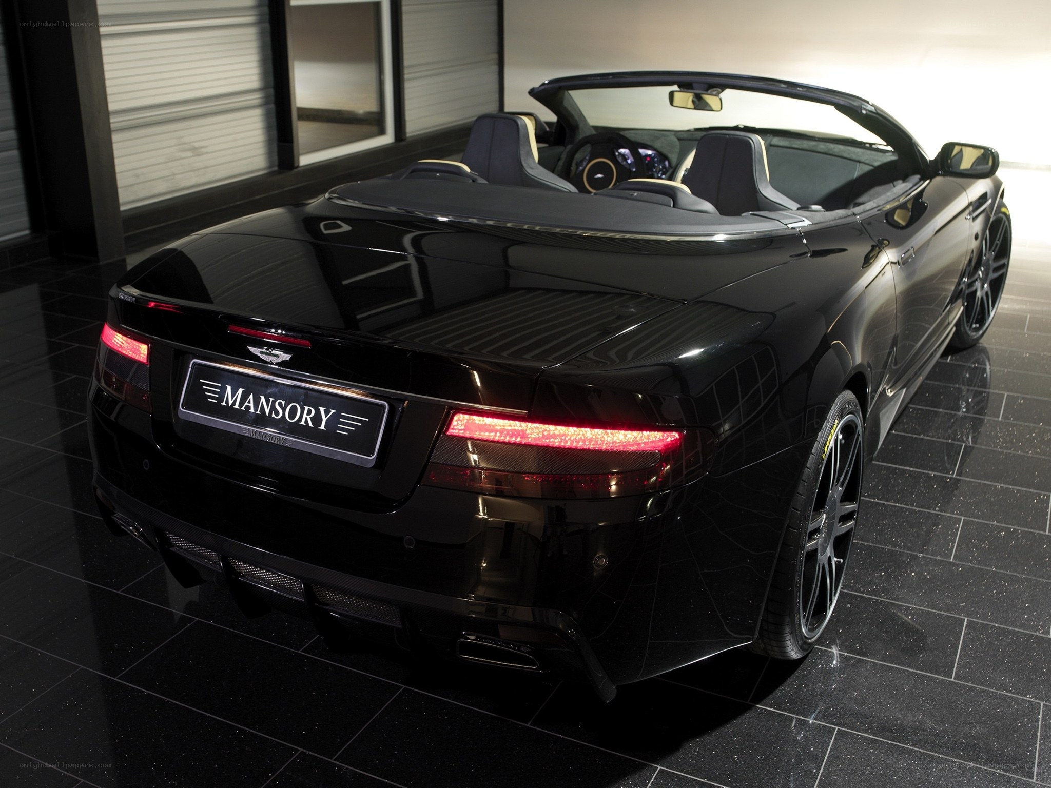 Black Mansory convertible sports car