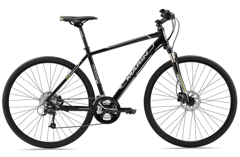 black marin cross bike