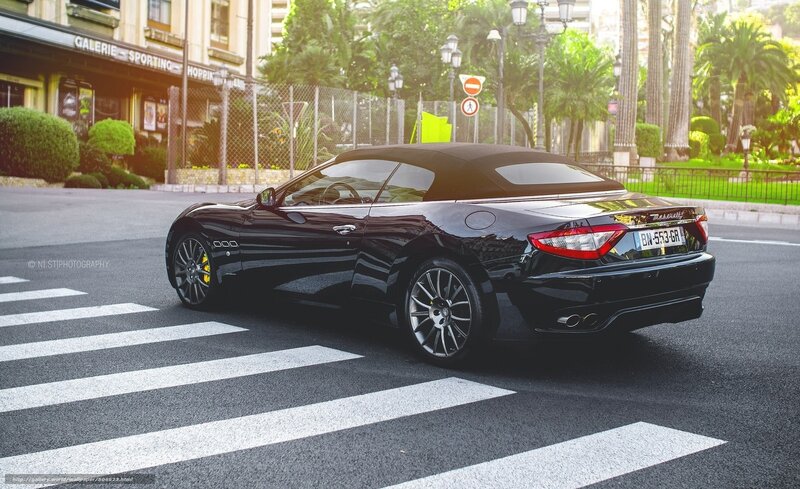 Black Maserati Convertible — Calm, Afternoon