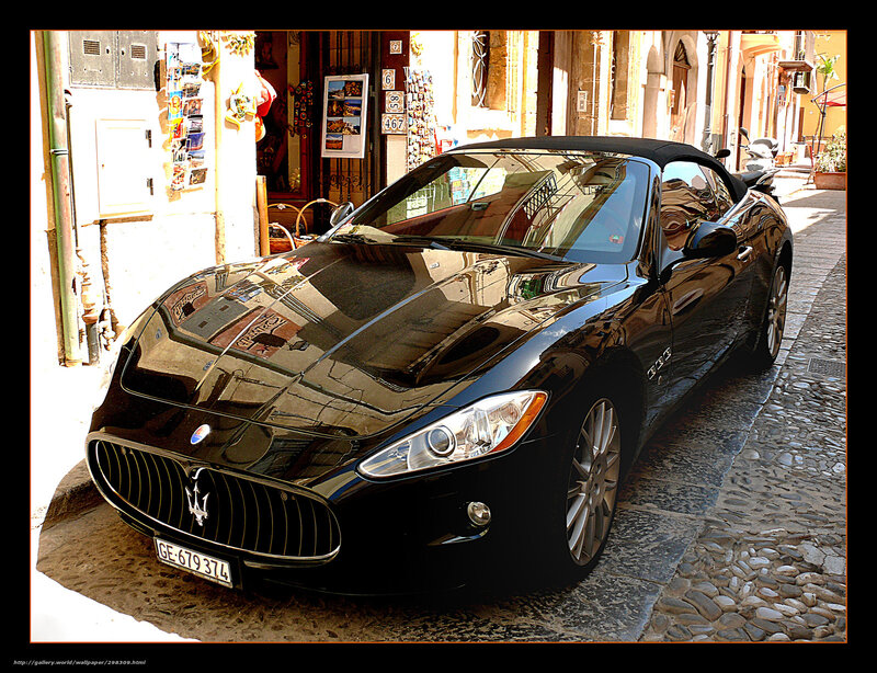 Black Maserati Convertible — Dramatic