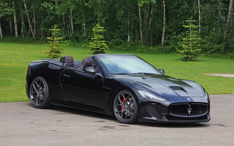 Black Maserati convertible sports car
