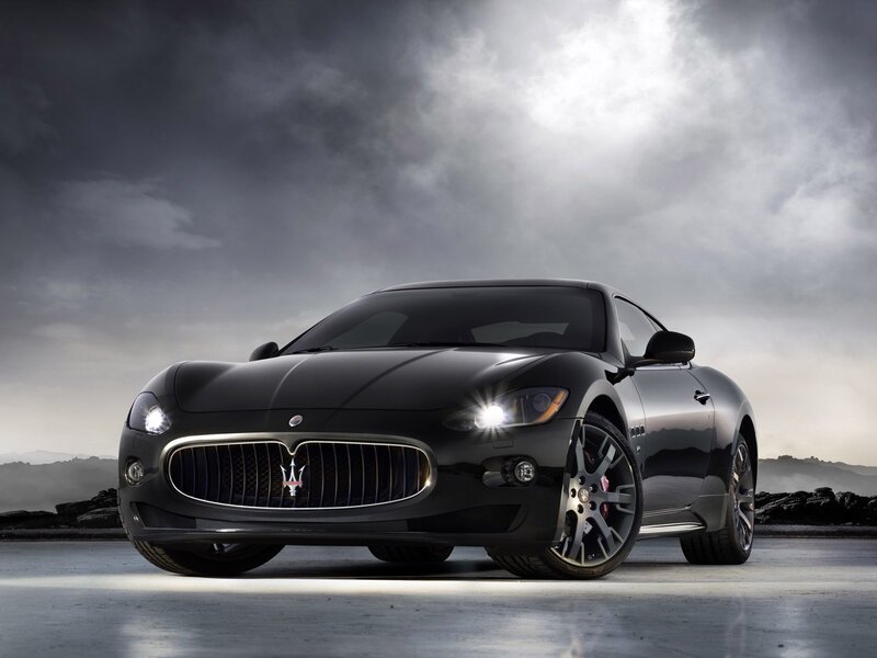 Black Maserati GranTurismo — Dramatic, Photograph, Car, Clouds