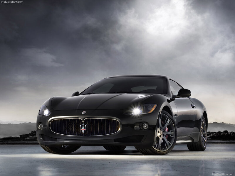 Black Maserati GranTurismo — Dramatic, Photograph, Car, Headlights, Grille