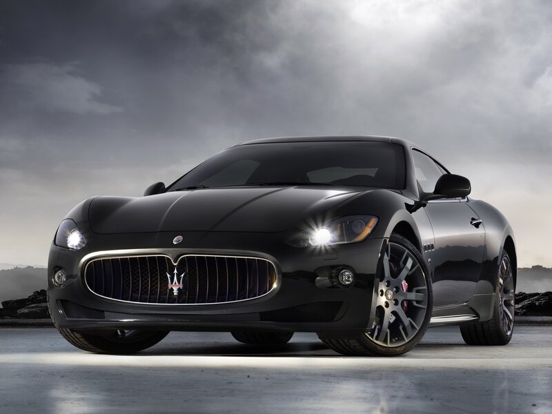 Black Maserati GranTurismo — Dramatic, Photograph, Car, Headlights