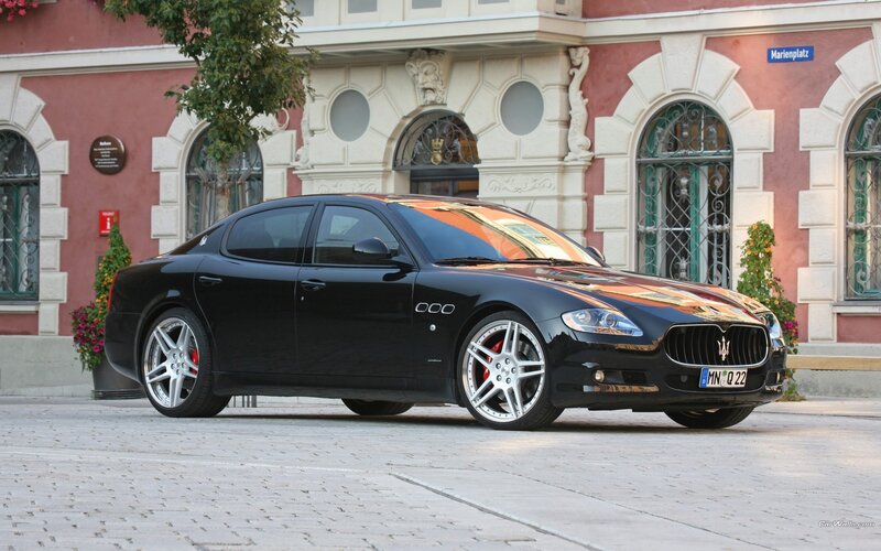 Black Maserati Quattroporte parked