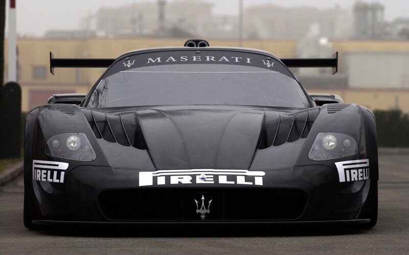 Black Maserati race car