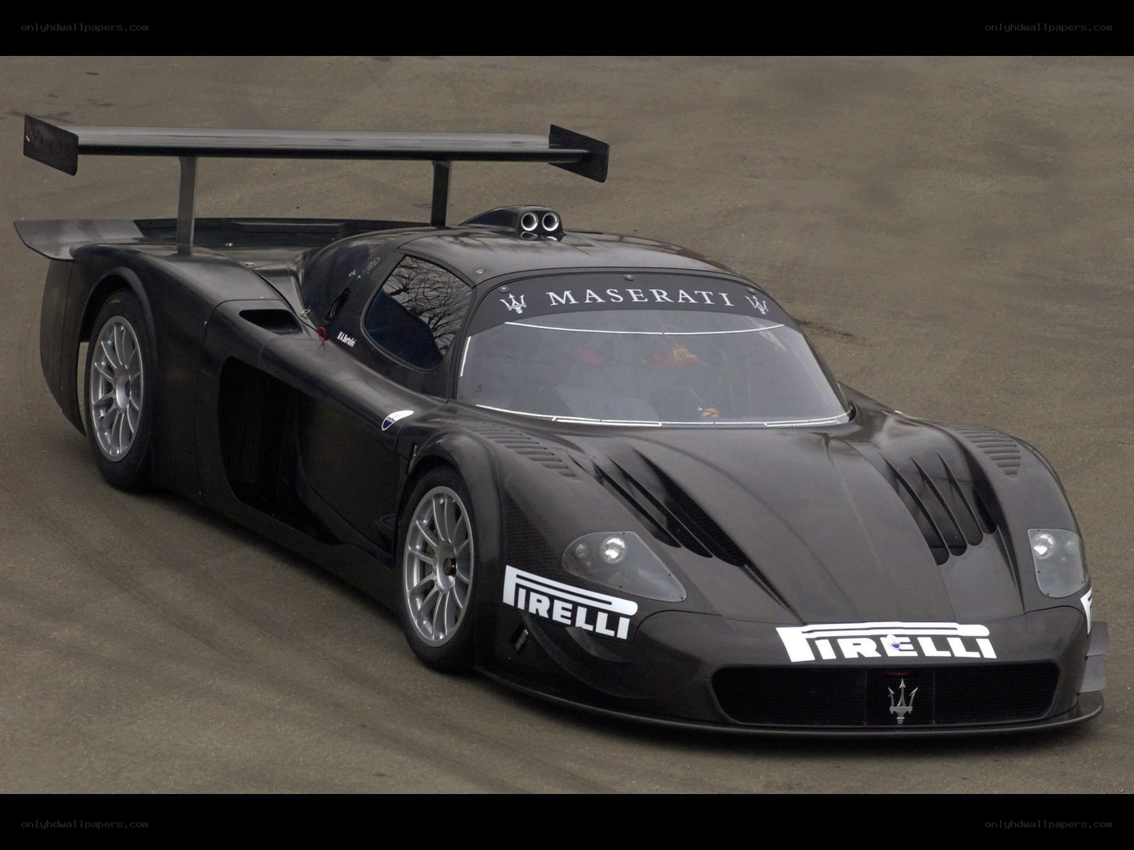 Black Maserati race car