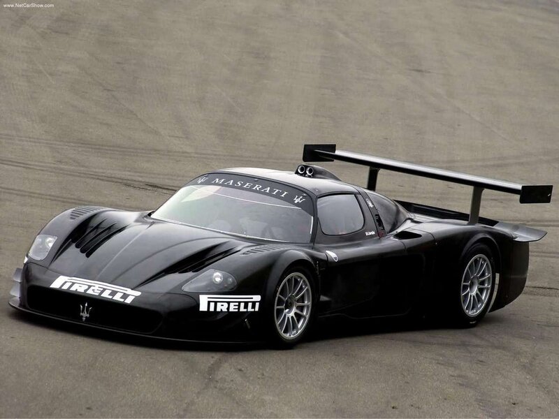 Black Maserati race car