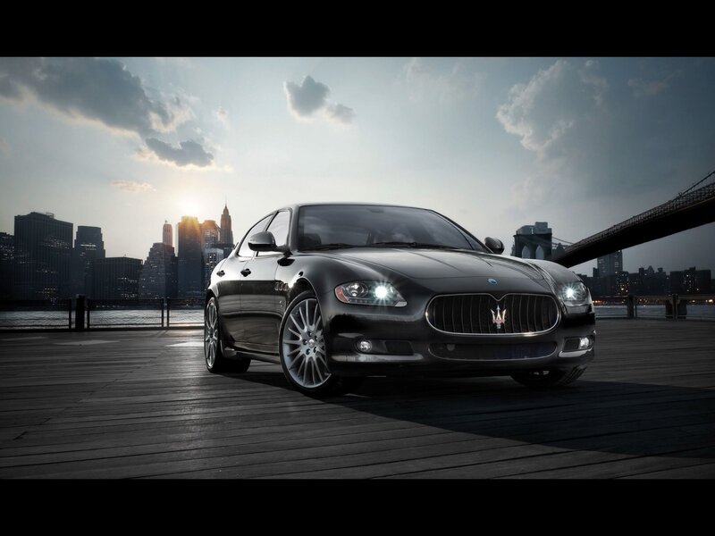 Black Maserati Sedan — Bridge