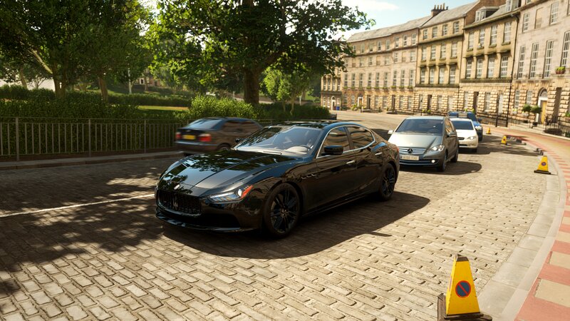 Black Maserati Sedan — Calm, Afternoon, 3d Render