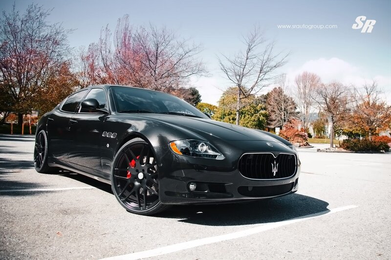Black Maserati Sedan — Calm, Autumn