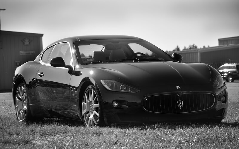 Black Maserati sports car