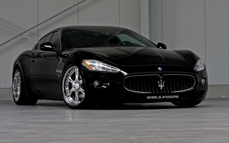 black maserati sports car