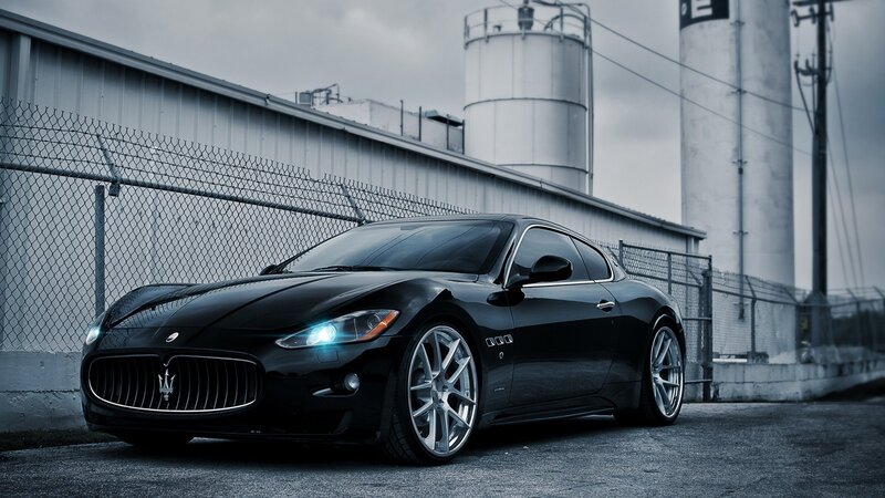 Black Maserati sports car
