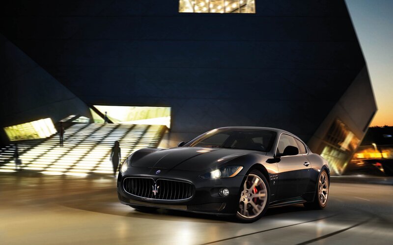 Black Maserati sports car