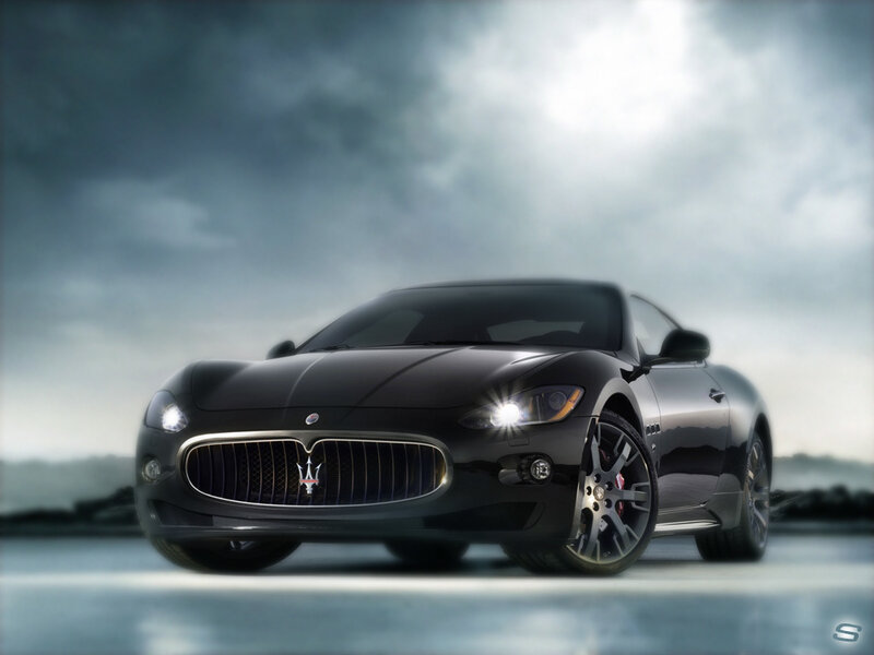 Black Maserati sports car