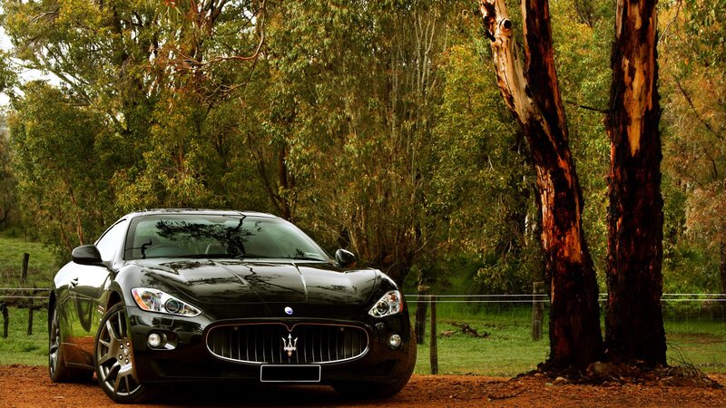 Black Maserati Sports Car — Serene, Afternoon, Photograph