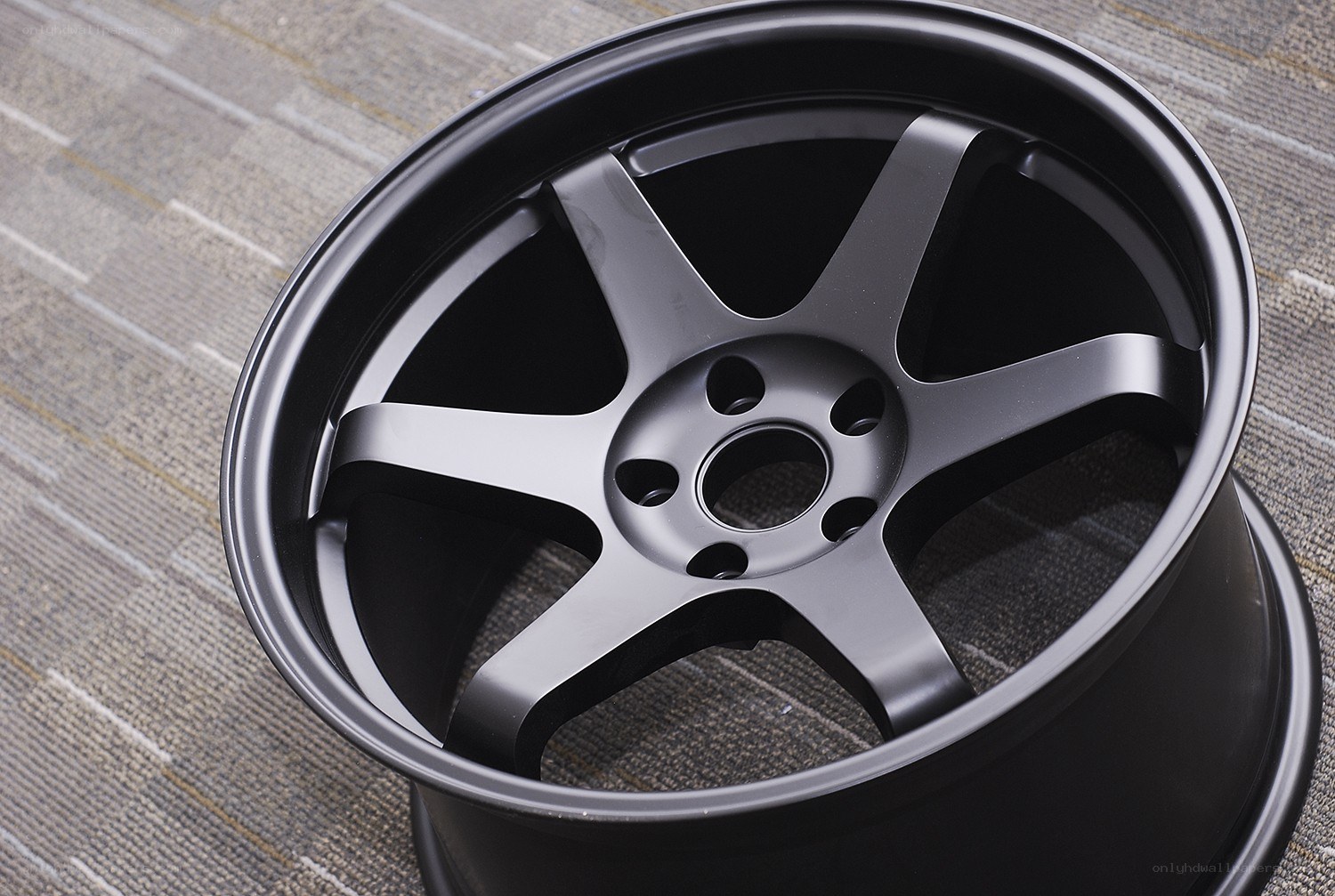 black matte alloy wheel
