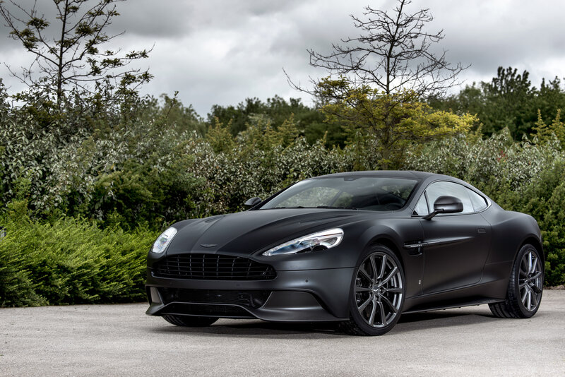 Black matte Aston Martin sports car