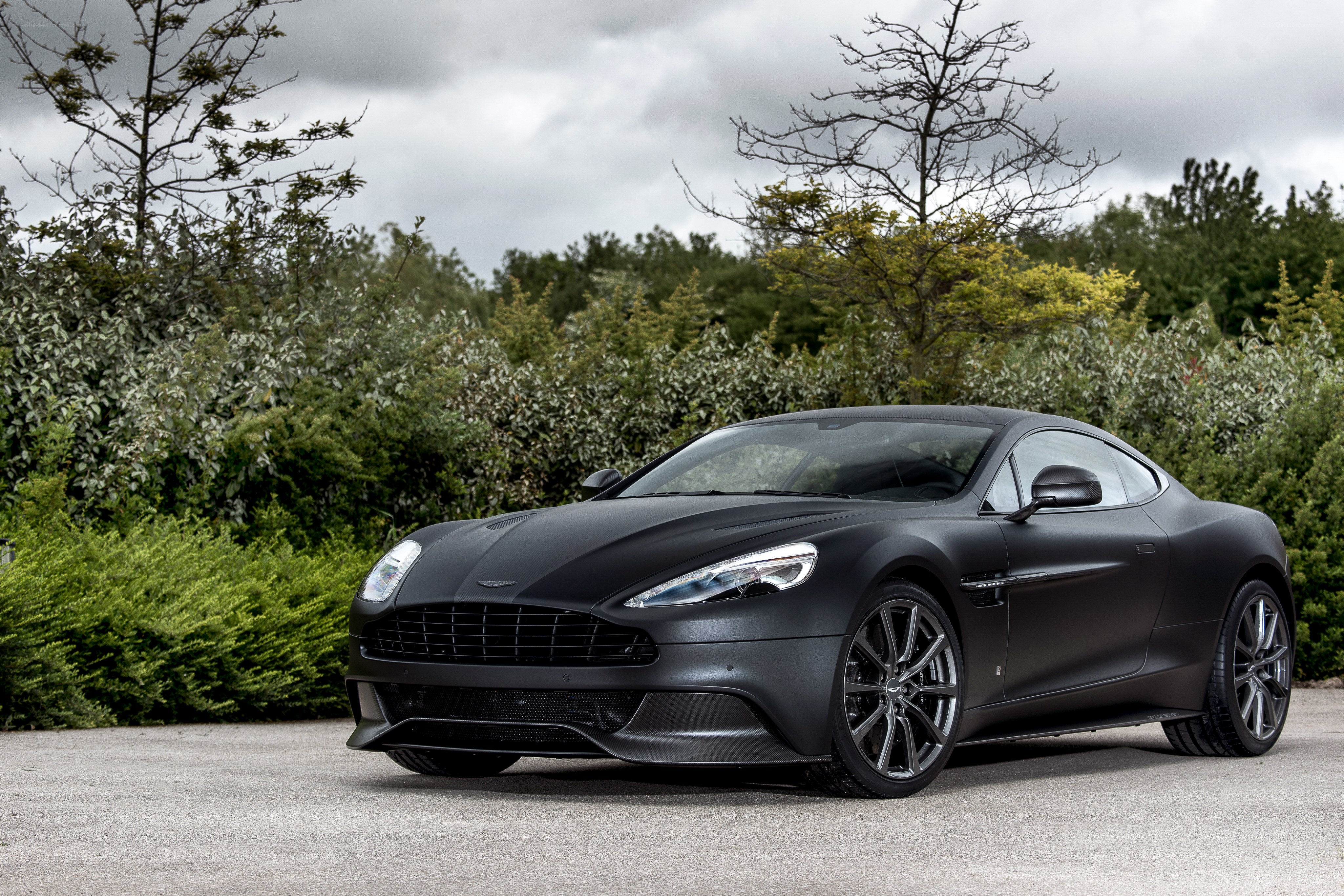 Black matte Aston Martin sports car
