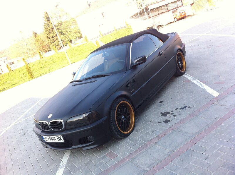 Black Matte BMW Convertible — Calm, Afternoon