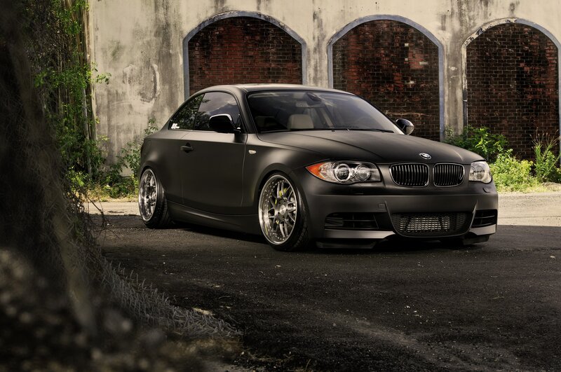 Black matte BMW coupe
