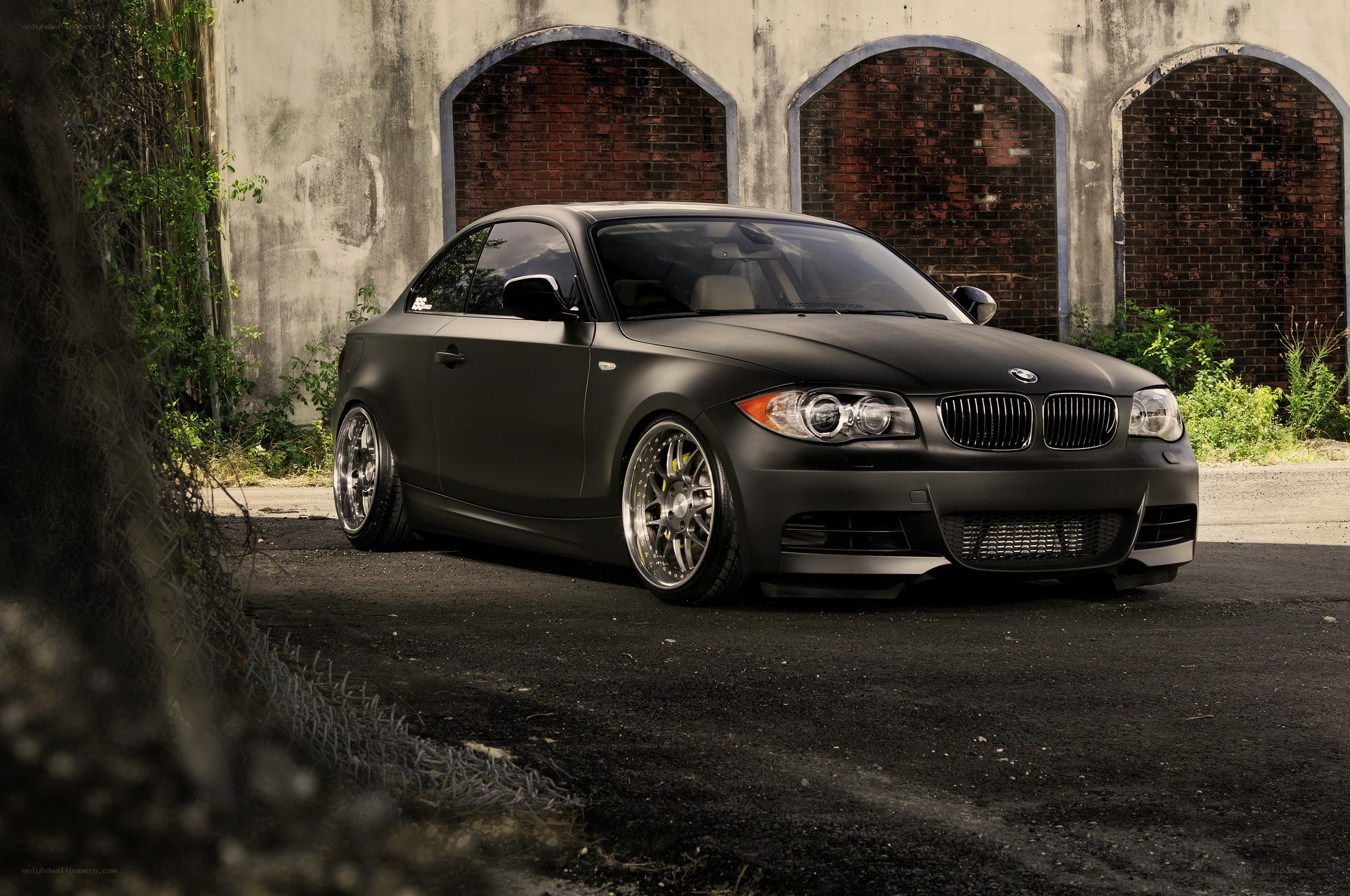 Black matte BMW coupe
