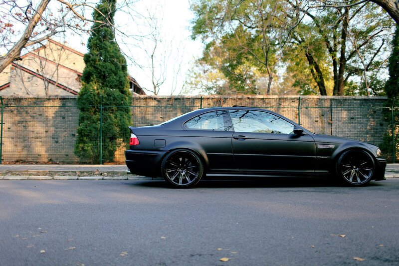 black matte BMW coupe