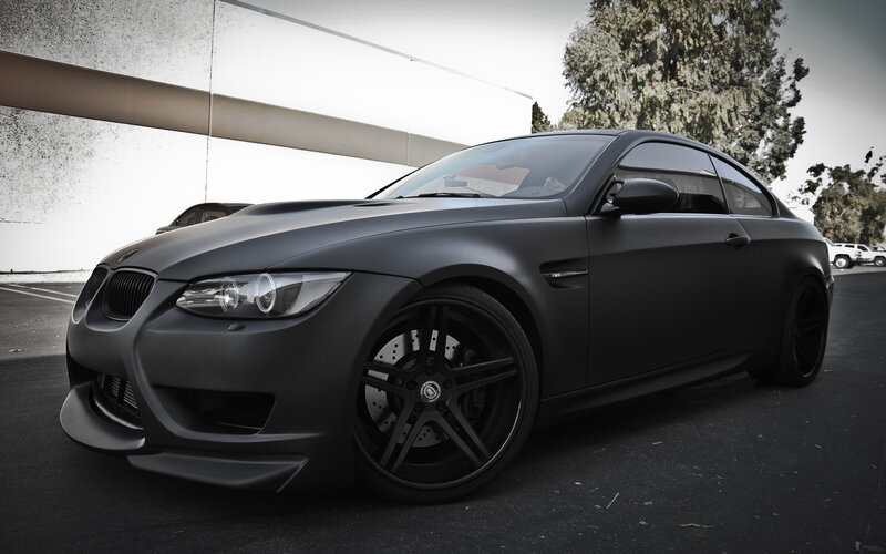 Black Matte BMW Coupe — Dramatic