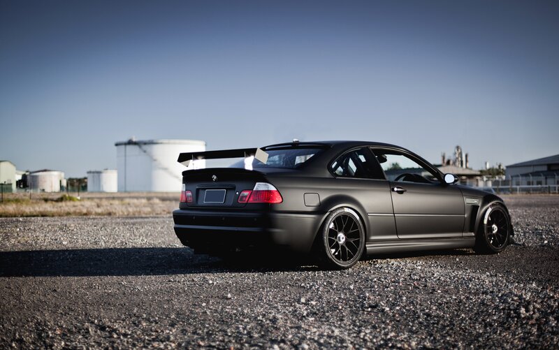 Black Matte BMW Coupe — Gray