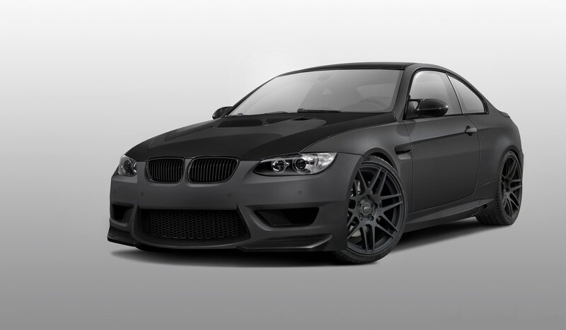 black matte BMW M3 coupe