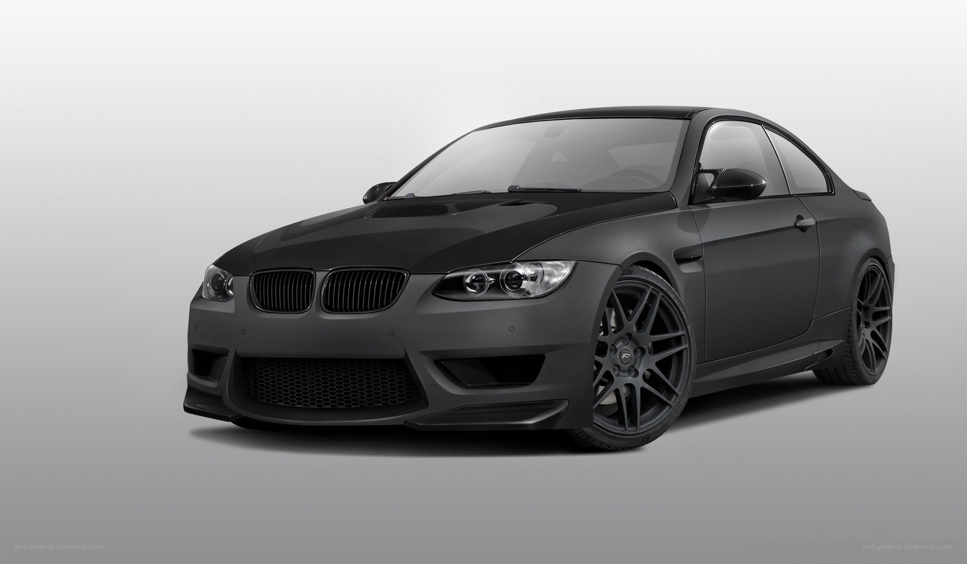 black matte BMW M3 coupe