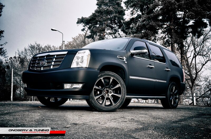 black matte cadillac suv