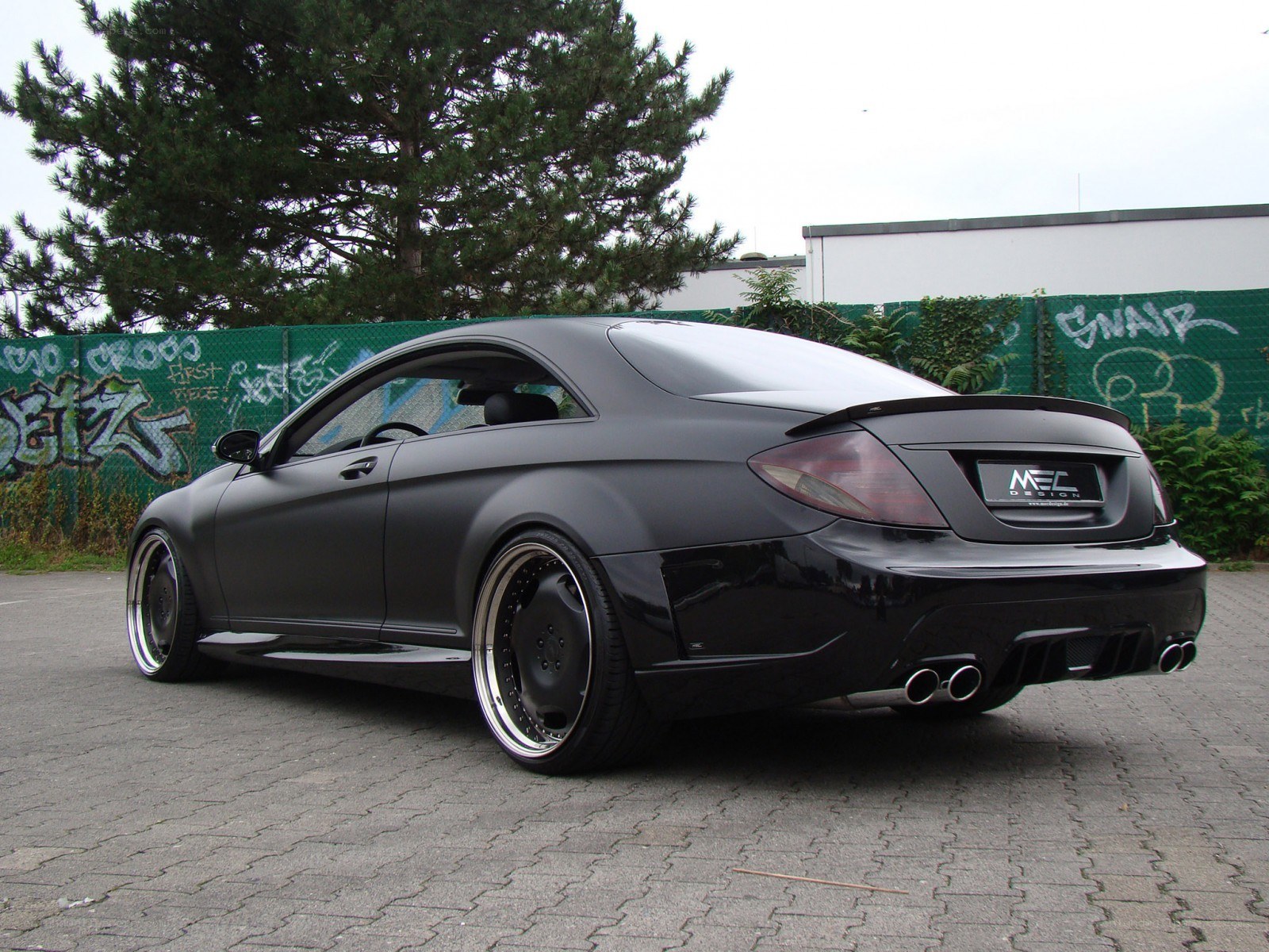 black matte coupe car