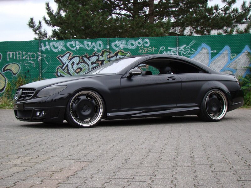 Black Matte Coupe Car — Urban, Afternoon