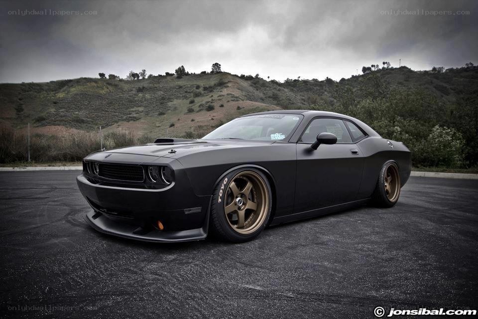 Black matte Dodge Challenger