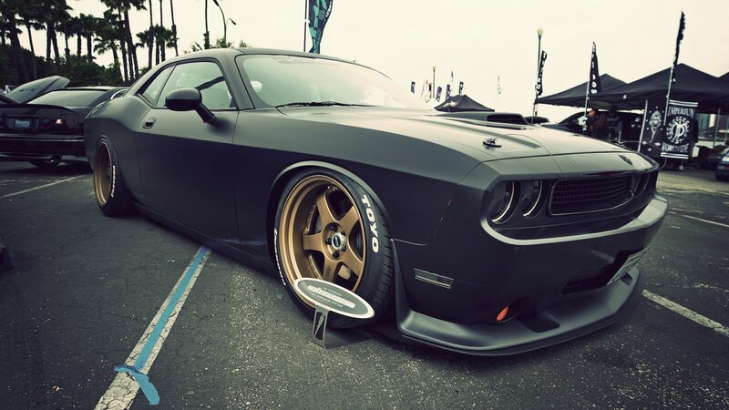black matte dodge challenger