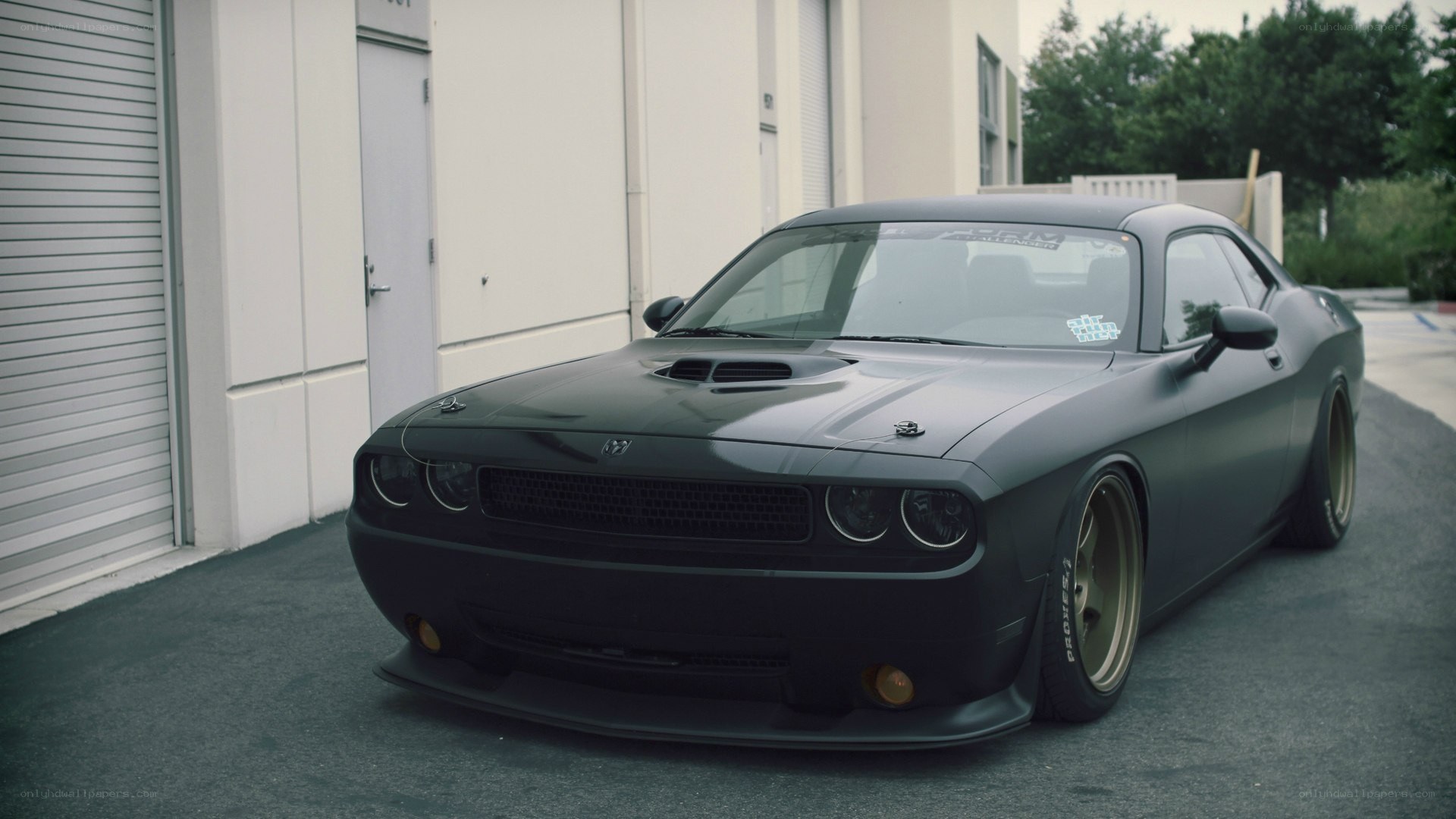 black matte dodge challenger