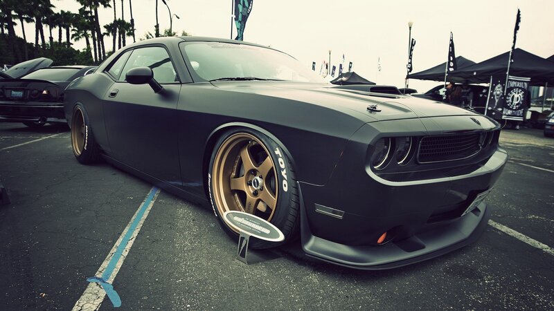 Black Matte Dodge Challenger — Dramatic, Afternoon