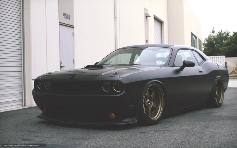 black matte dodge challenger